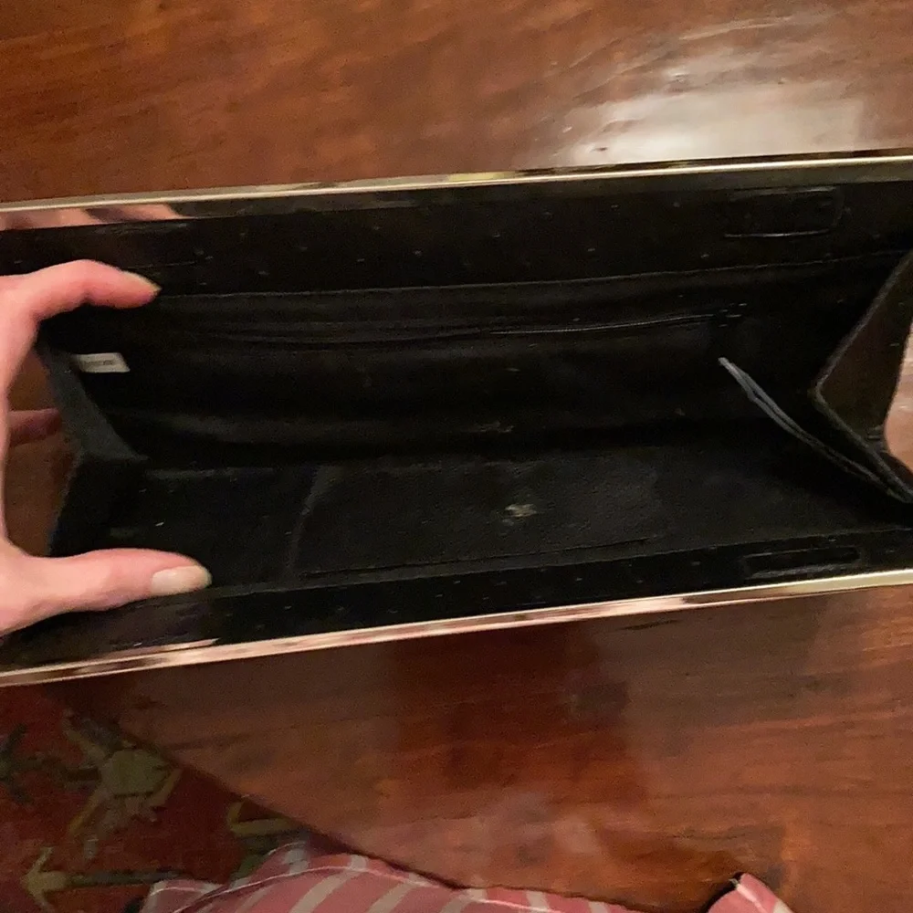 Ostrich Clutch Faux
